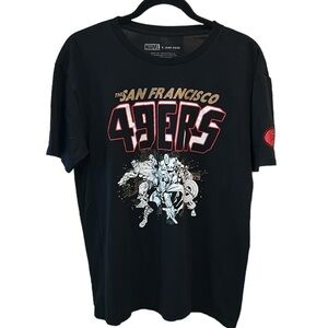 Marvel x Junk Food San Francisco 49ers Avengers Black Tshirt